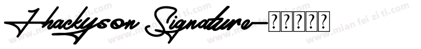 Jhackyson Signature字体转换